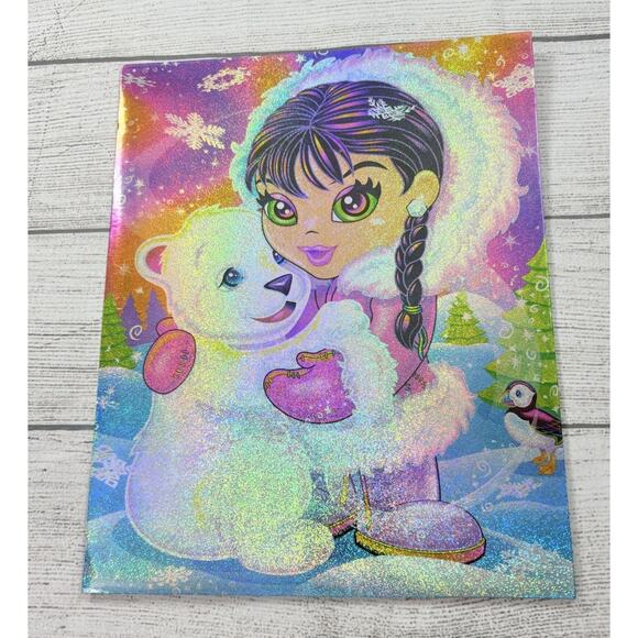 Lisa Frank Other - Lisa Frank Vintage ANANA Eskimo and Polar Bear Penguin Two Pocket Glitter Folder